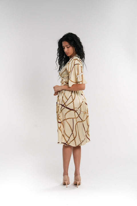 Wrap Style Overlap Dress