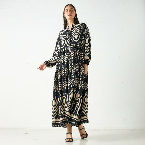 AOP maxi dress