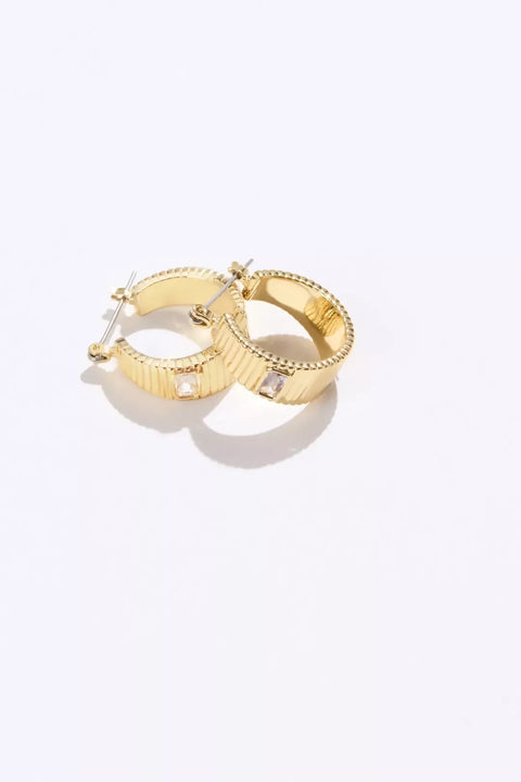 The Francois Ridged Hoops- Gold