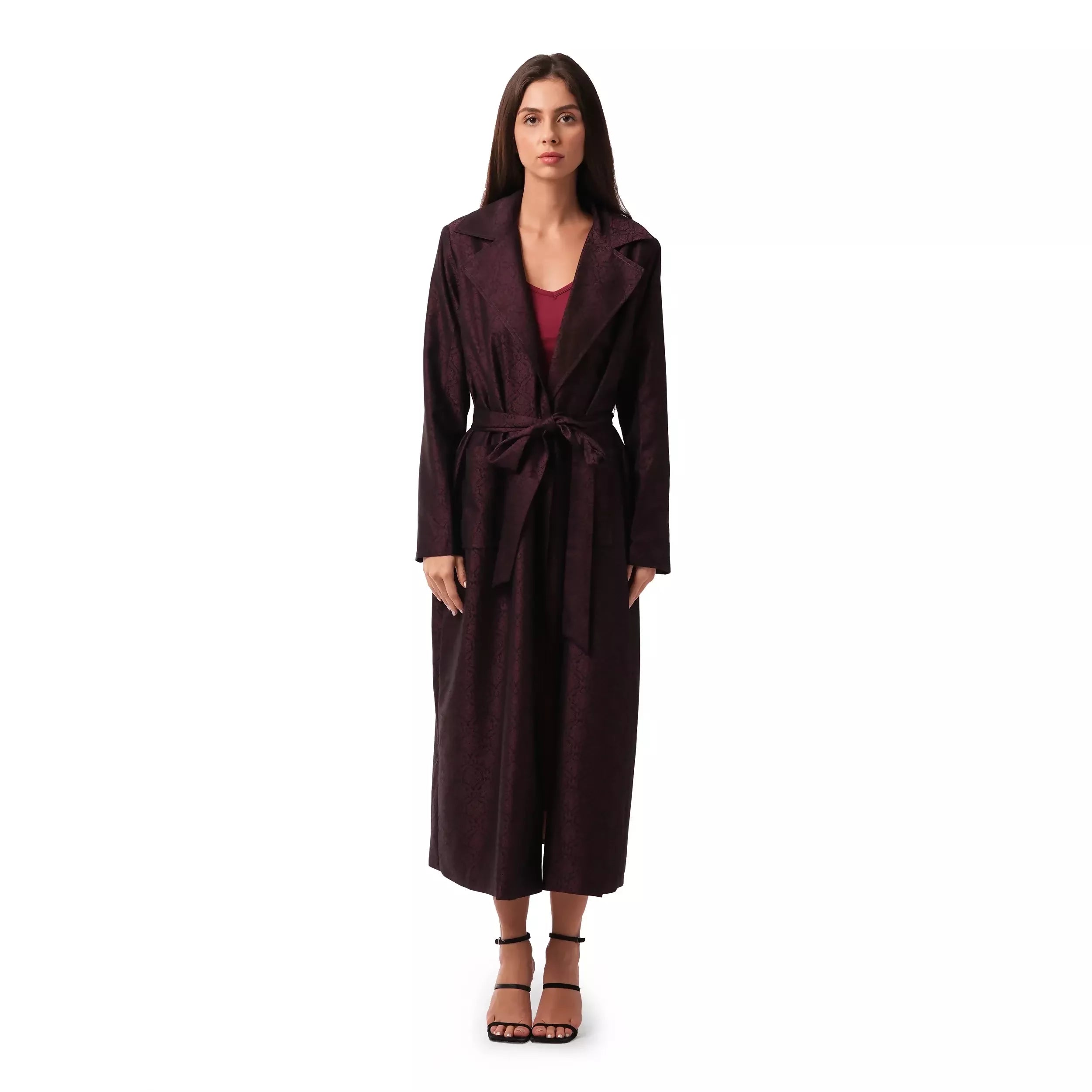 Maroon Trench Coat