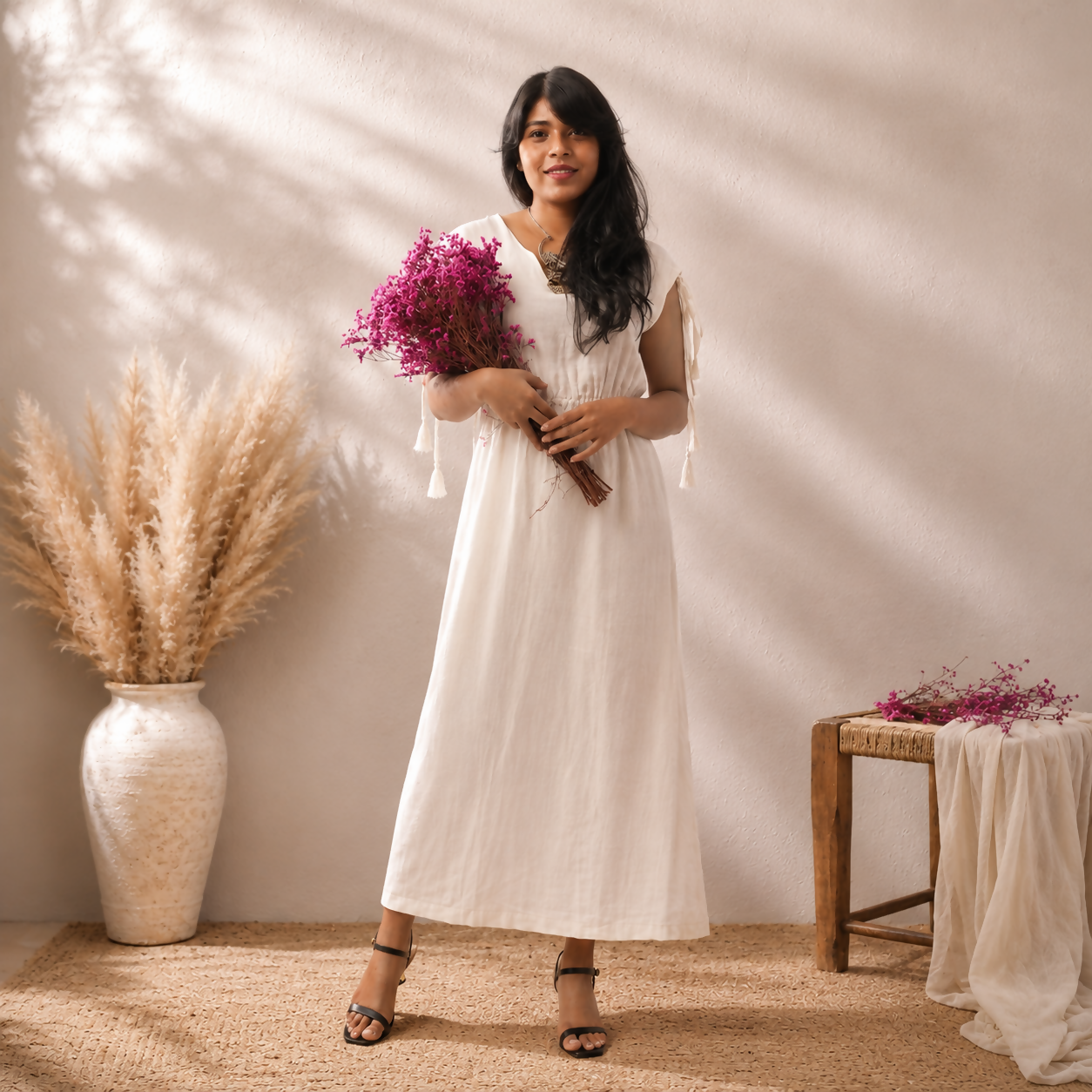 Simple white dress