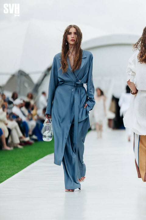 Silk Jacket in Blue