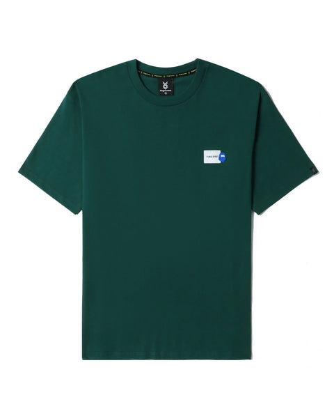 Relax Logo Patch Dark Green T-shirt in Cotton Jersey