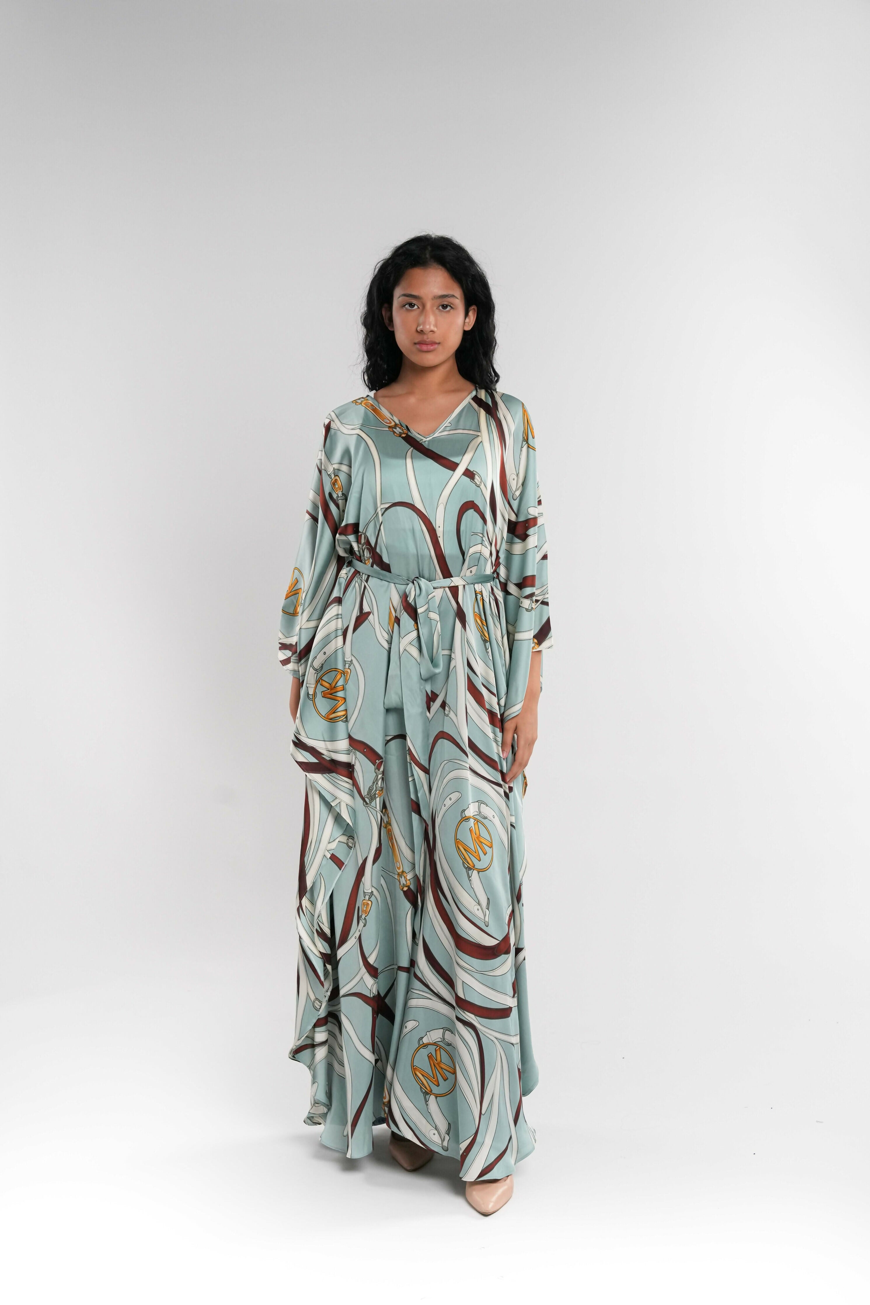 Chain Print Silk Kaftan