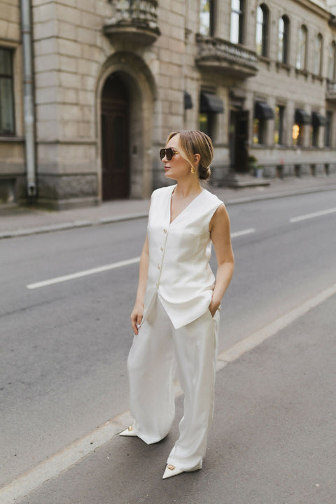 Viscose Vest in White