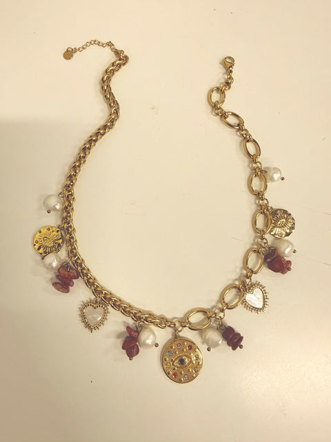 SEA ROSE CHARM NECKLACE