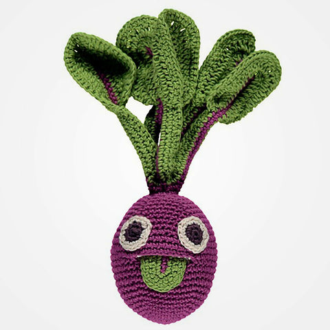 susarts crochet doll ''beetroot'' rattle