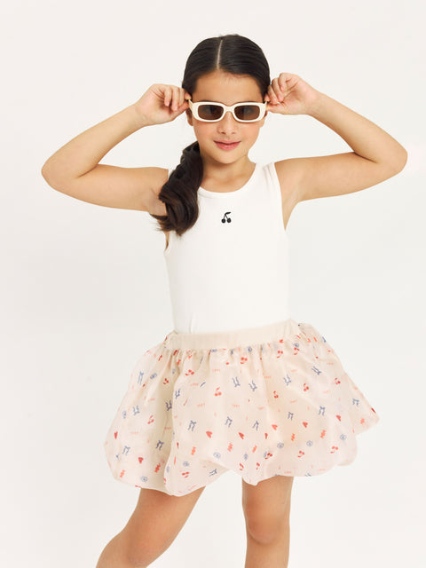 Rib top – Cherries Embroidery