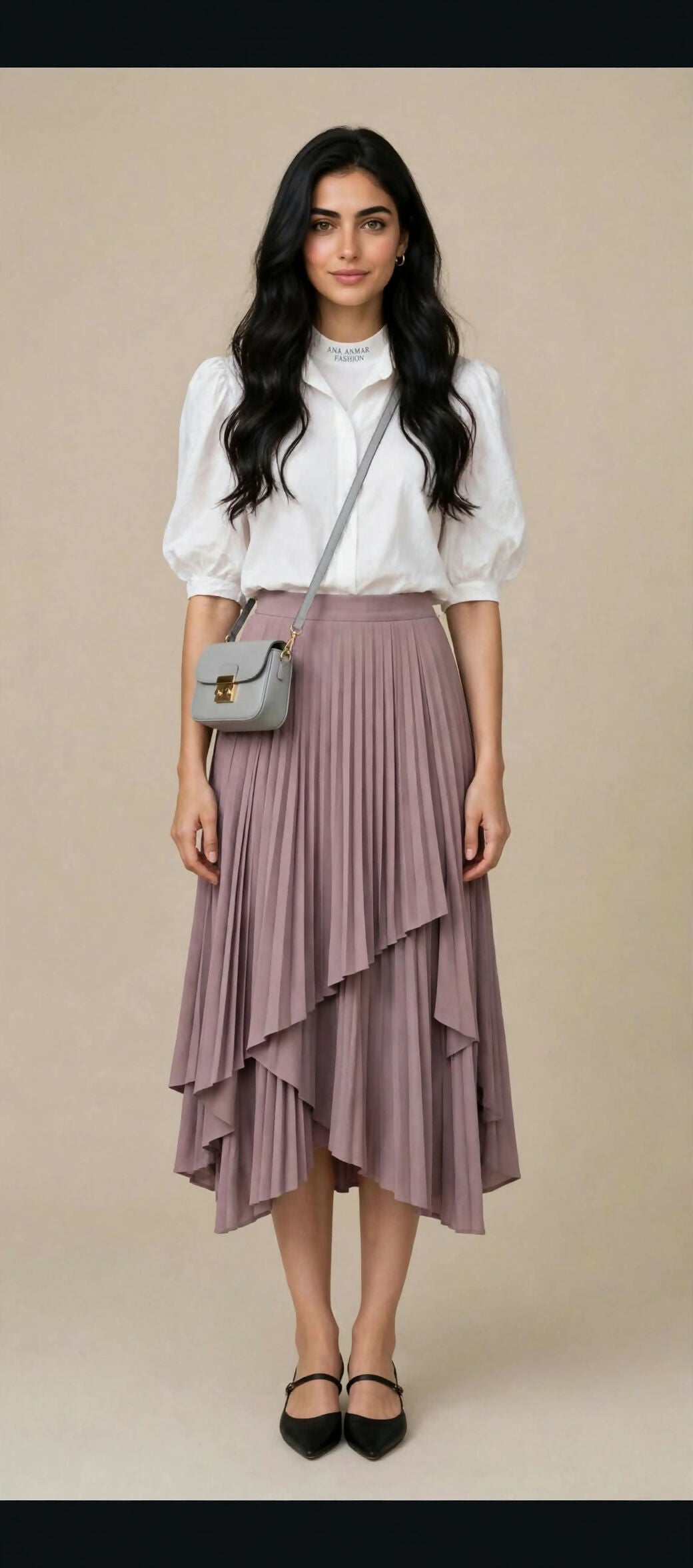 Pleated Maxi Skirt
