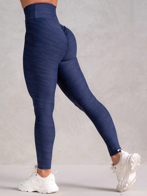 Ryderwear Icon Cross Over Scrunch Leggings Navy Marl