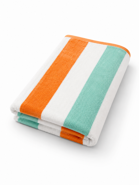 Sunset Mint Cotton Beach Towel
