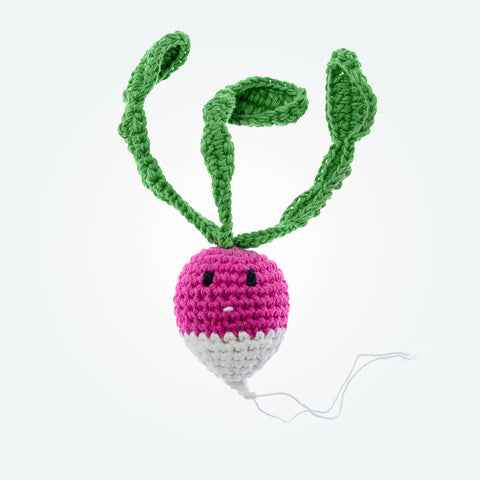 susarts crochet fruit & vegetable'' apple, pineapple, radish''