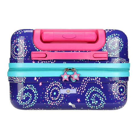 Milk&Moo 18-inch Kids Carry-On Luggage with 360° Glowing Light-Up Wheels, Ayris