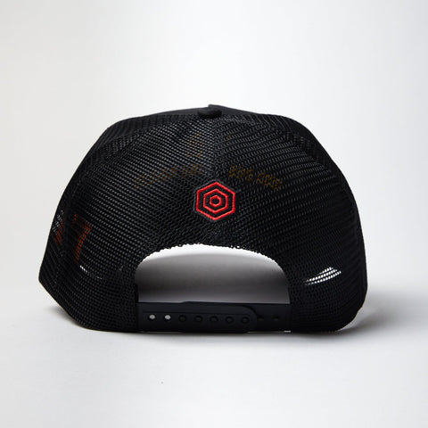 TheArsenale Black Red Trucker Cap