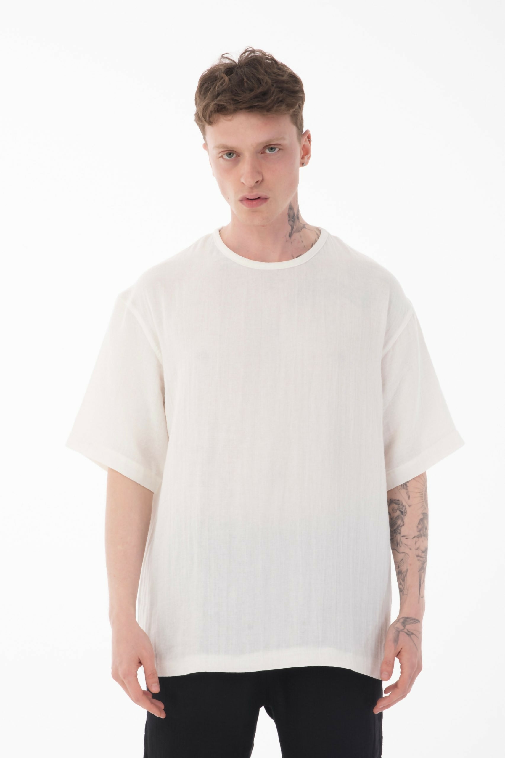 Oversized Muslin T-Shirt - White