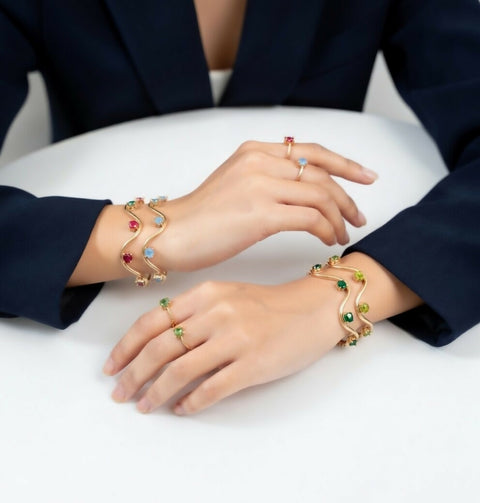 Nora Handmade adjustable Choker & bracelet & ring set