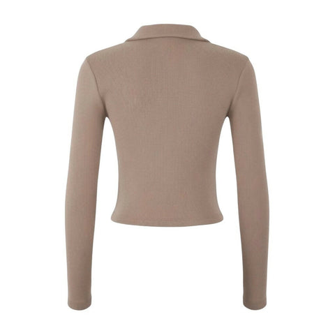 MY PEANUT Emel Knit Top in Latte