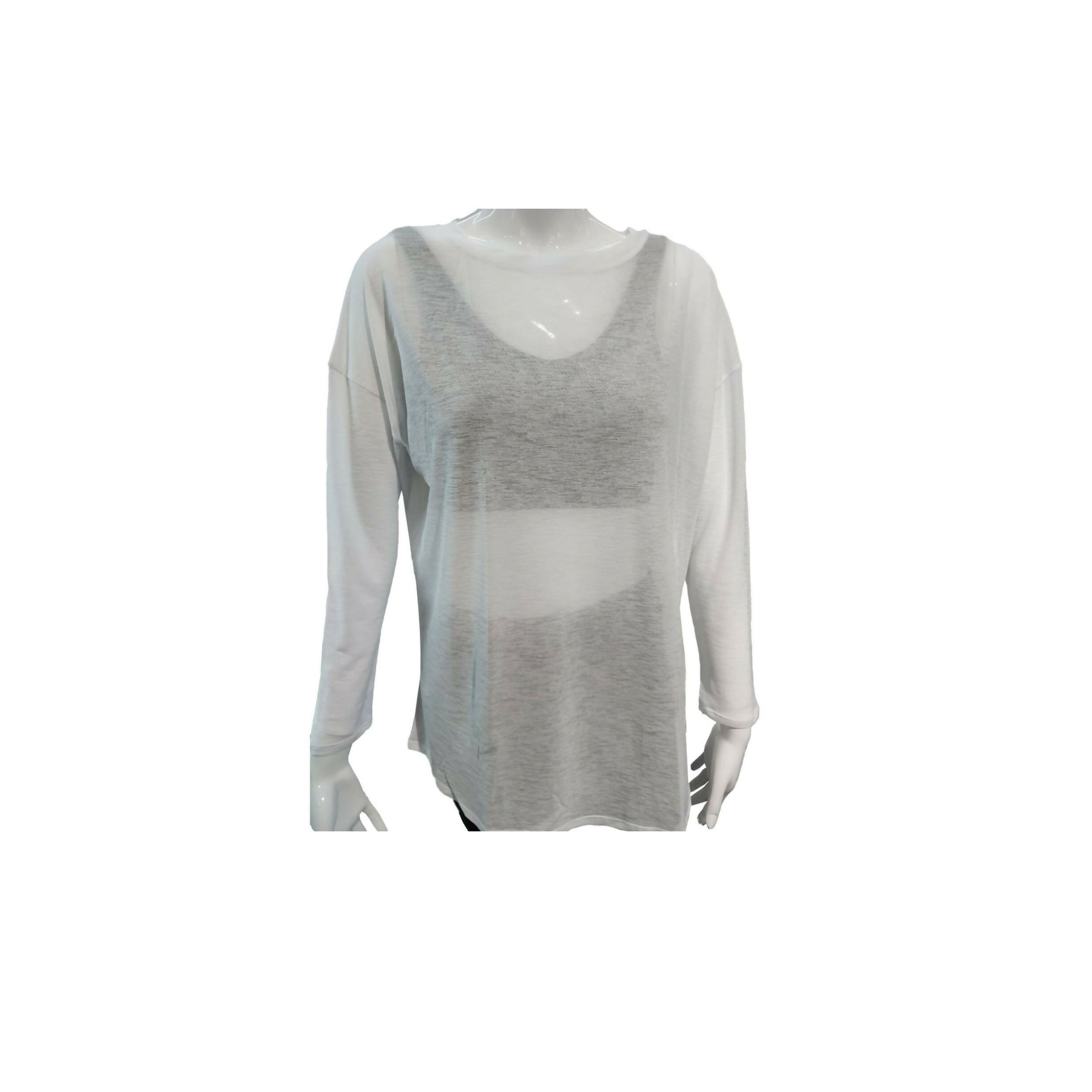 Mohuki Amy Long Sleeve Slit Shirt - White