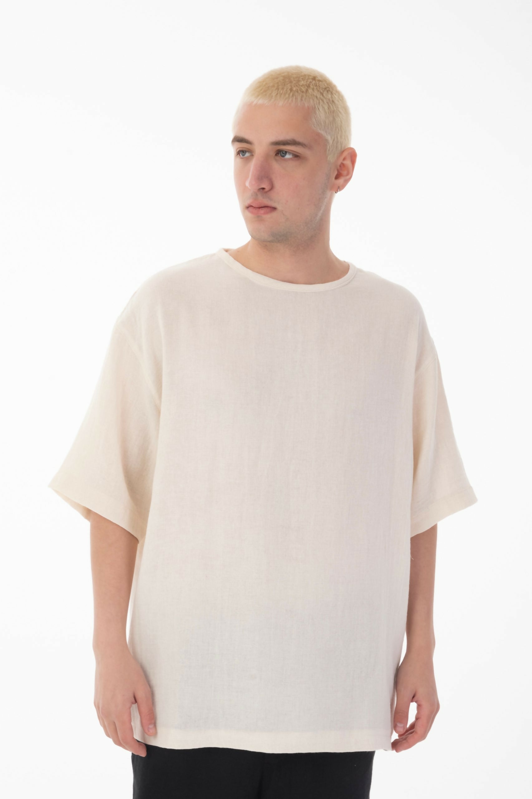 Oversized Muslin T-Shirt - Beige