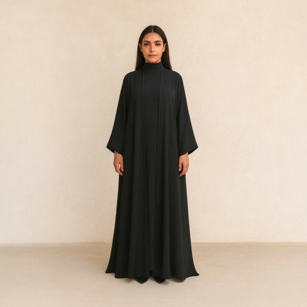 Midnight Grace Beaded Abaya