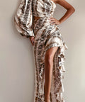 Long-dress-leg-slit-snake