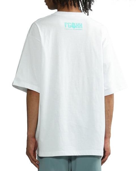 Metaverse White T-shirt in Cotton Jersey