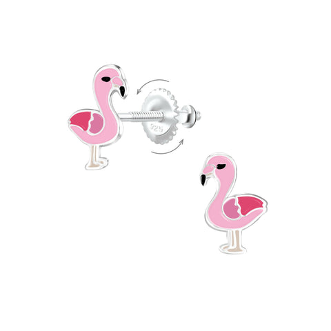 Flamingo Screw-back Earrings