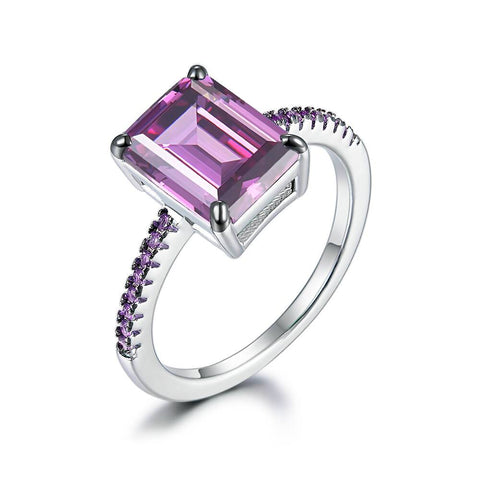 Ring with a purple stone