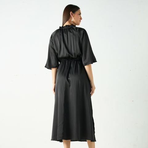 Crinkle Satin Dress