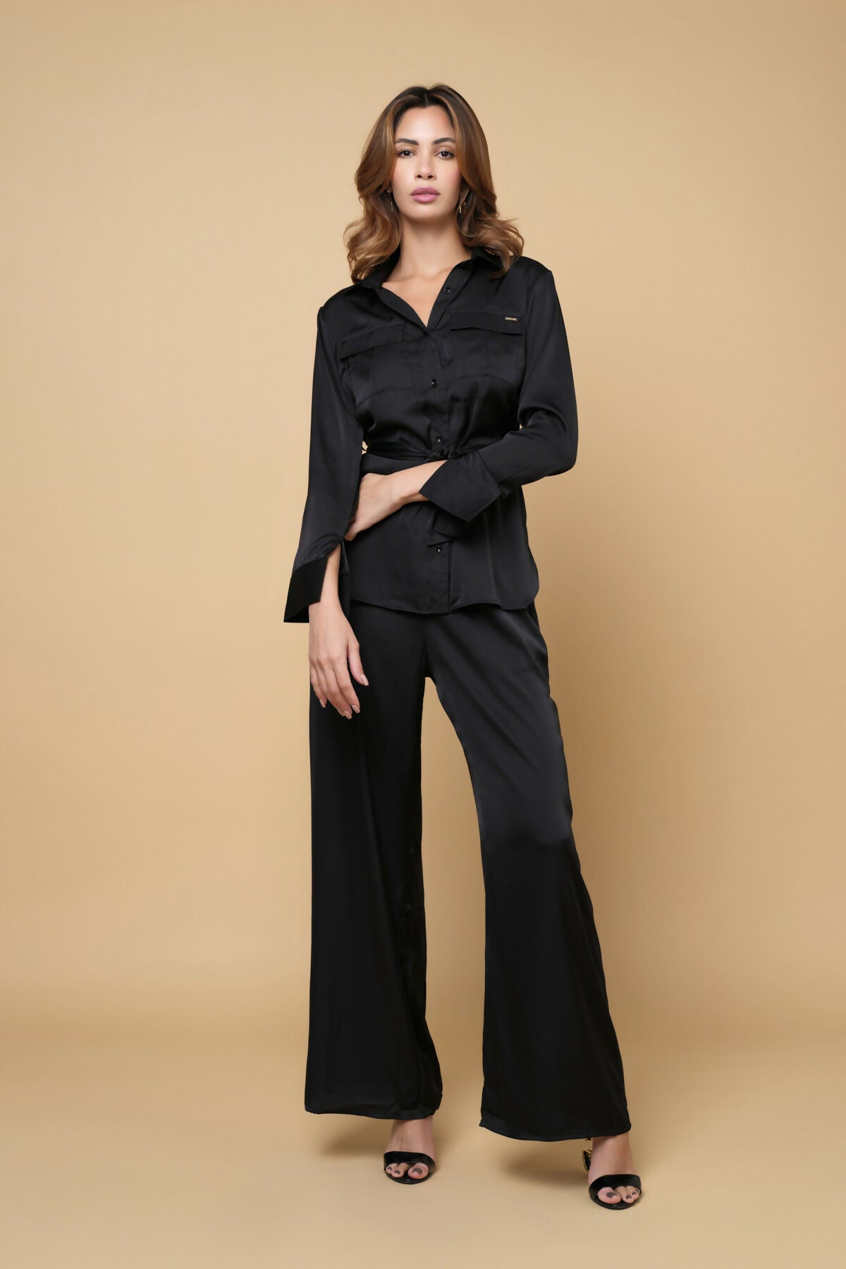 Power Play Silk Pants Black