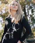 Rein-Love-Shadow-deer-longsleeve-shirt-black-unisex