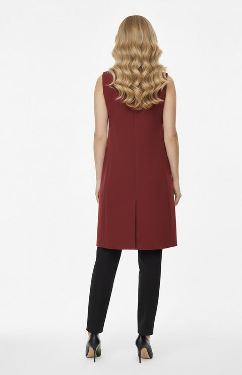 Tailored Lined Jacket in Burgundy