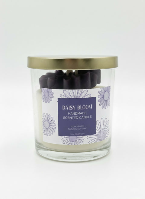 Daisy Bloom – Purple | 100% Natural Soy Wax, Handmade