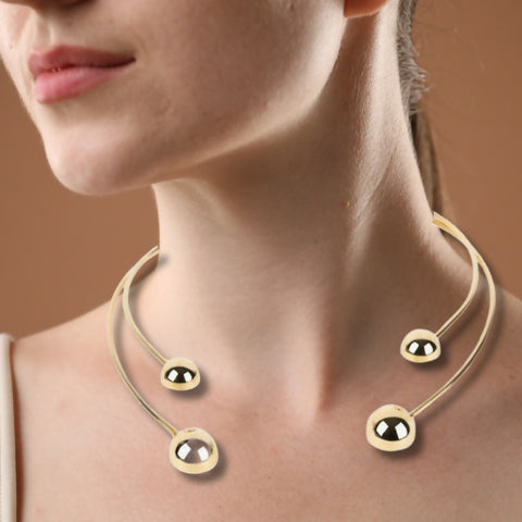 Luna Curve Necklace- 18K Gold Plated