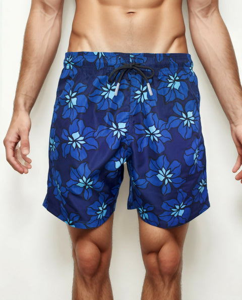 Blue Garden Printed Shorts