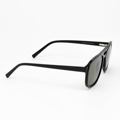 Savant Sunglasses | Black Frames & Green Lenses