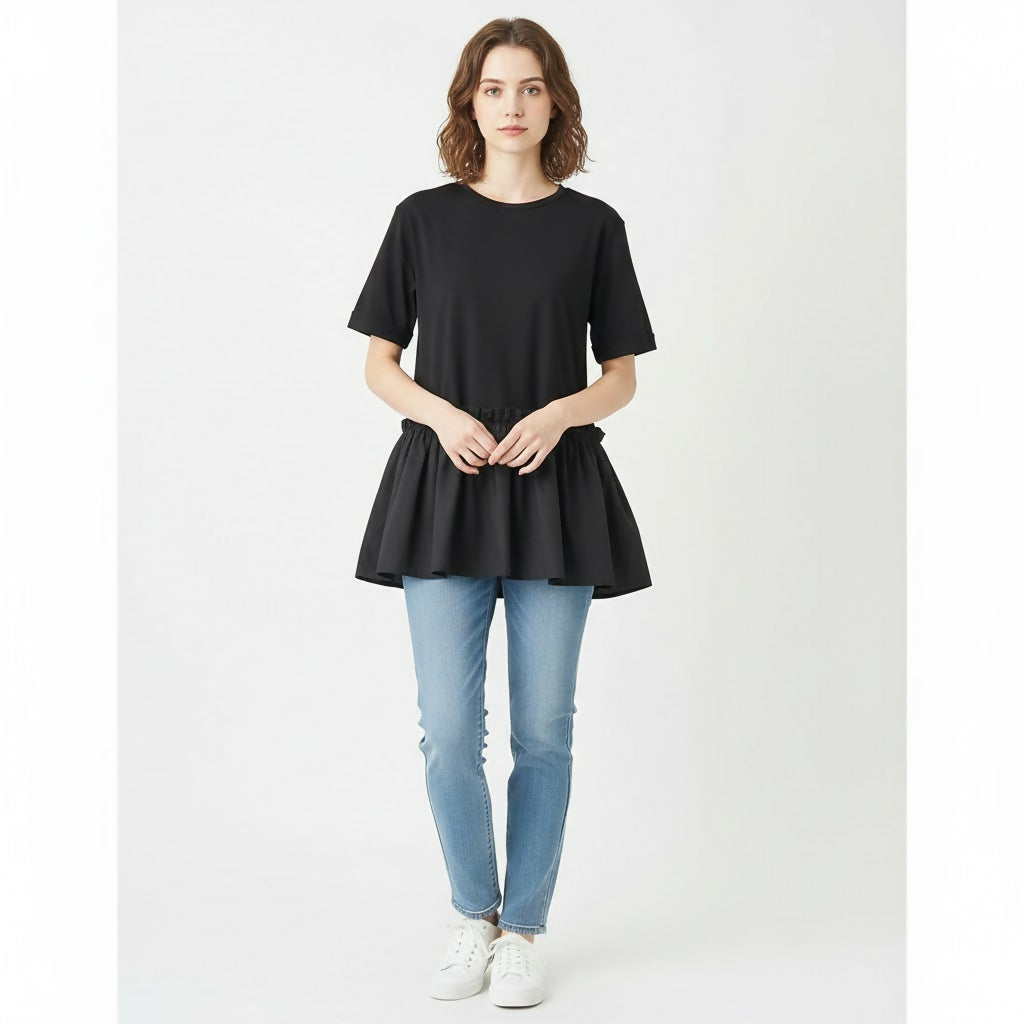 MY PEANUT Swan Peplum T-shirt