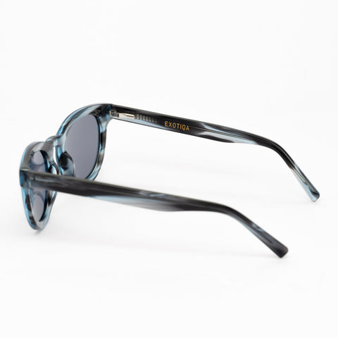 Monarch Sunglasses | Blue Frames & Grey Lenses