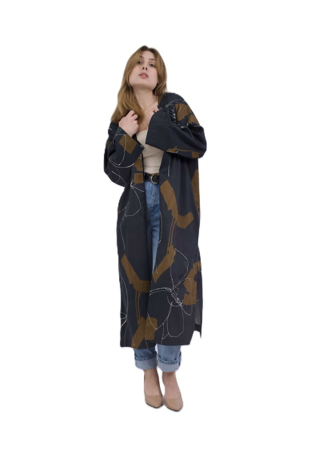 Cape Made Of 100% Italian Cotton Print