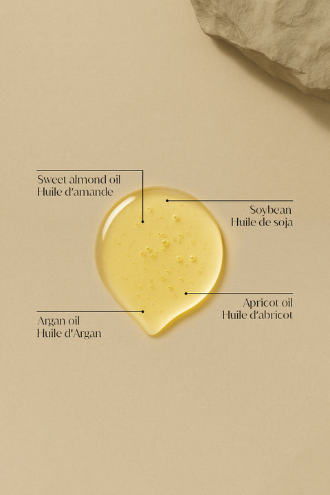 LUMINOUS GLOW 30ML- Huile Corporelle nourrissante à l'Argan, à l'Abricot parfumée au Jasmin