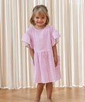 F1402 - CIAO STRIPE DRESS - CLOUD DANCER PINK STRIPE - Extra 1