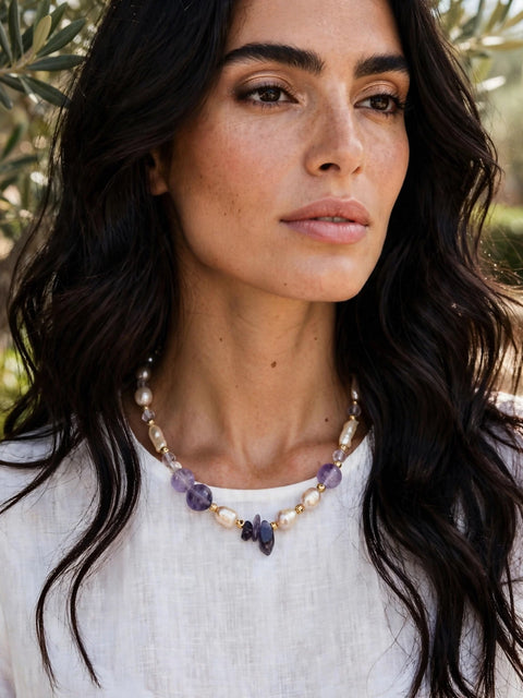 Violet Pearl Necklace