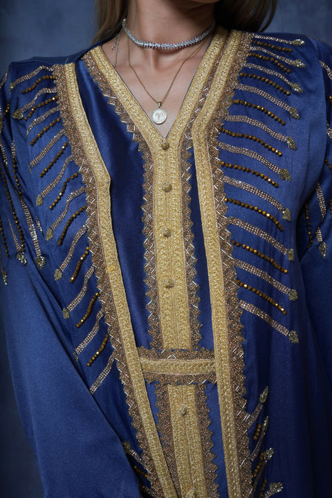 KAFTAN 2 PC BLUE -GOLD 1 (1)