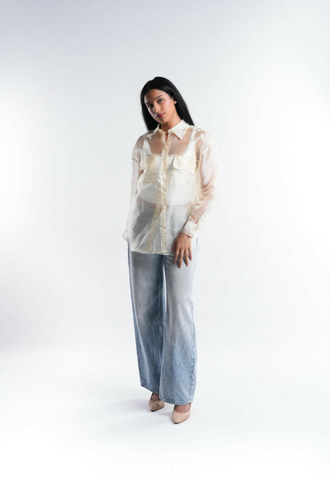 Yellow Organza Blouse