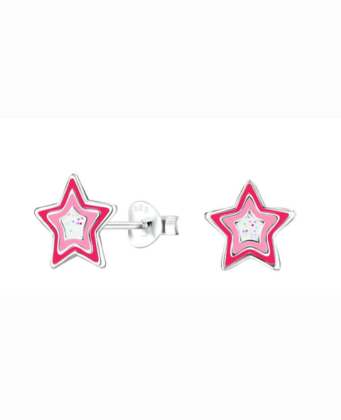 Pink Star Earrings