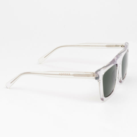 Rover Sunglasses | Clear Frames & Green Lenses