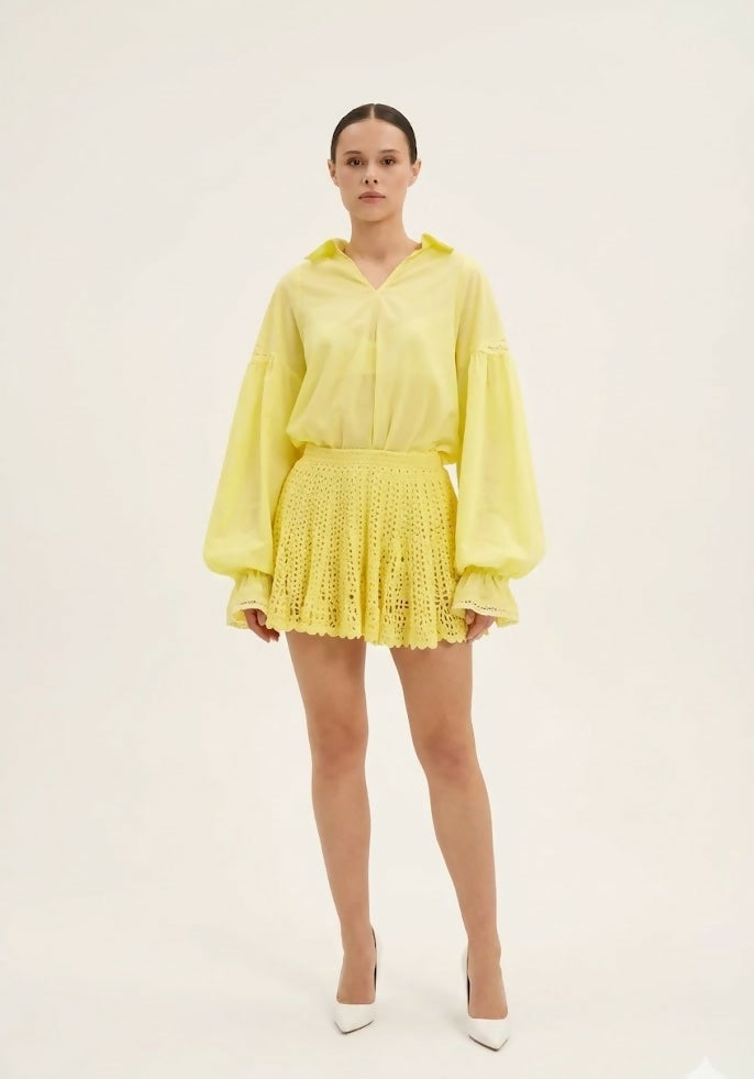 Yellow Knitted Skirt