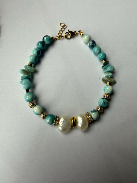 Azure Pearl Bracelet