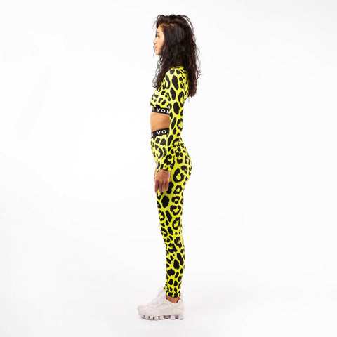 Leopard Sport Set in Yellow