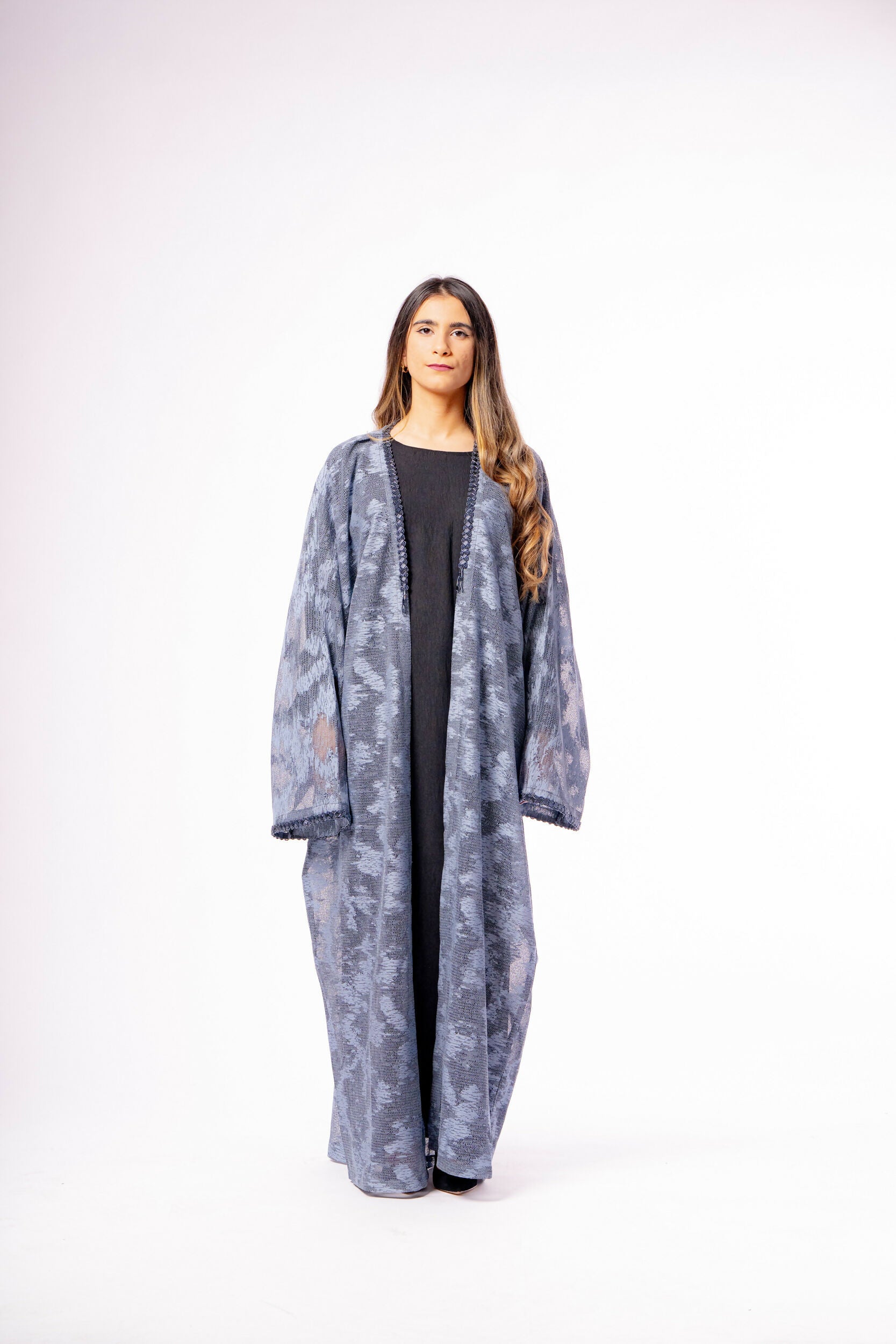 Open abaya Modren Abaya Blue color with free size